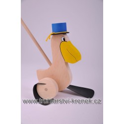 Plácačka pelikán - klobouk modrý